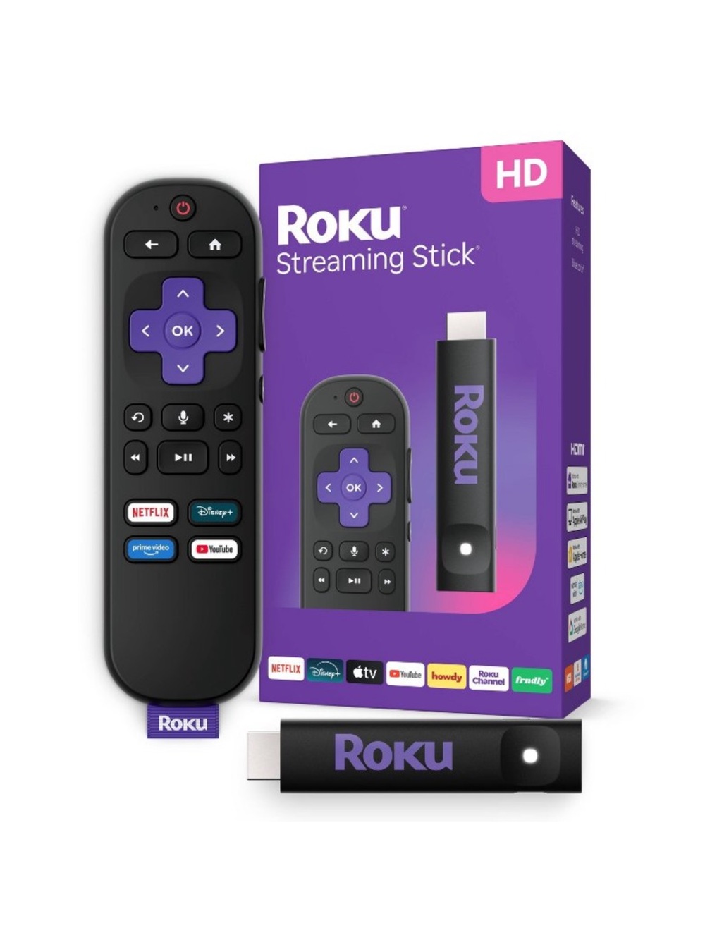 Roku Streaming Stick 2025 HD Roku Streaming Device with Voice Remote